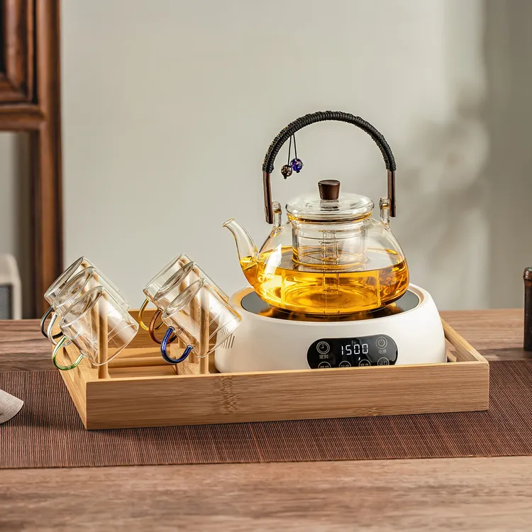 新款多功能电陶炉煮茶器透明玻璃茶壶办公室家用待客功夫茶具器具