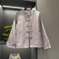 中式马夹复古盘扣传统改良花色女装气质宽松马甲6700