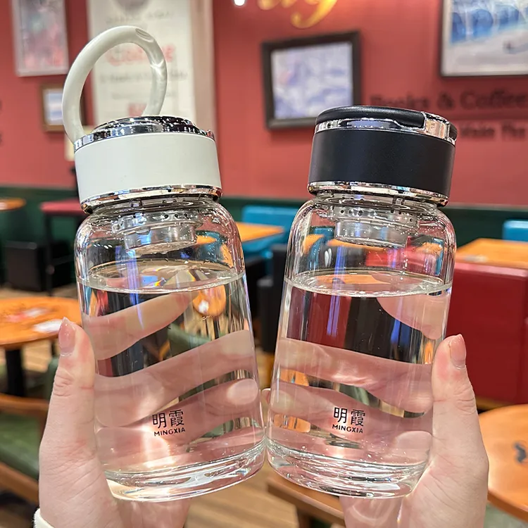 杯子高级感轻奢高颜值女士2025新款玻璃杯耐高温茶水分离水杯小巧
