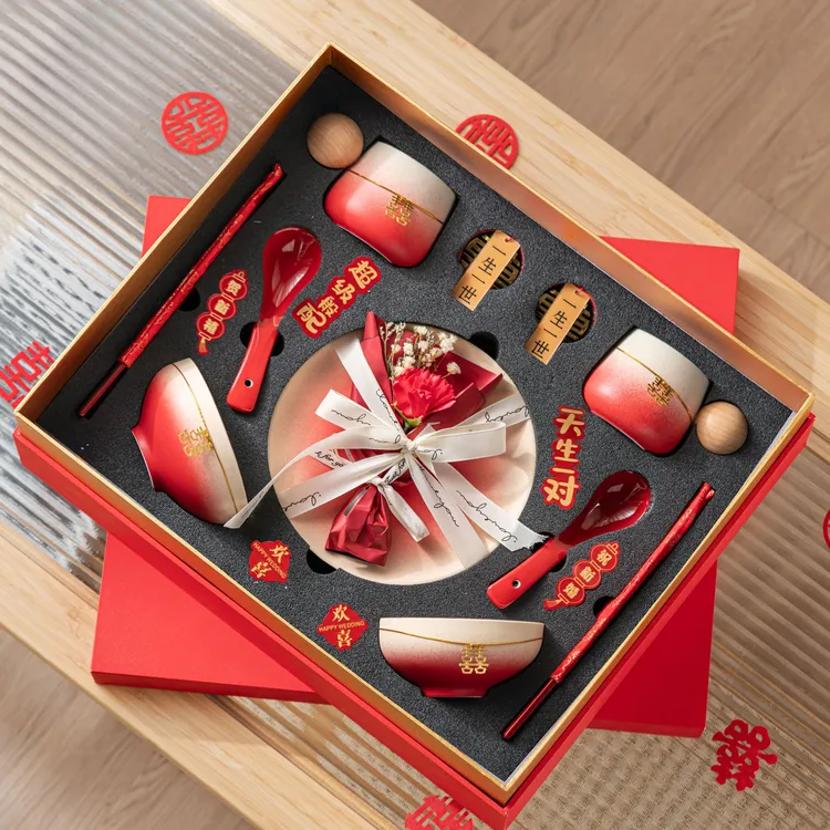 新婚礼物送新娘朋友闺蜜伴手礼情侣碗杯套组高端大气新婚搬迁礼品