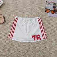 2025夏季新款时尚百搭字母印花纯色短裙2335