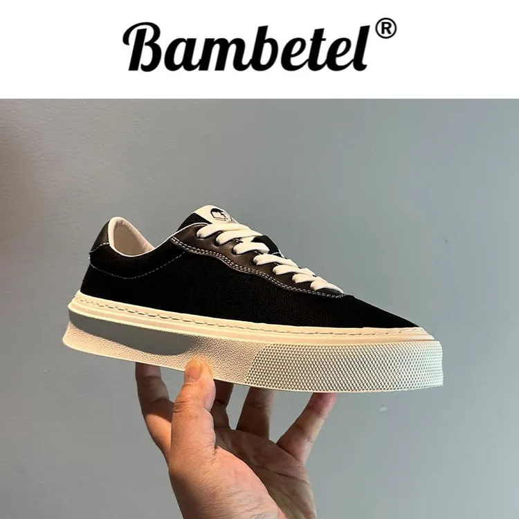 Bambetel简约帆布鞋男夏季新款舒适厚底布面透气百搭男士轻奢