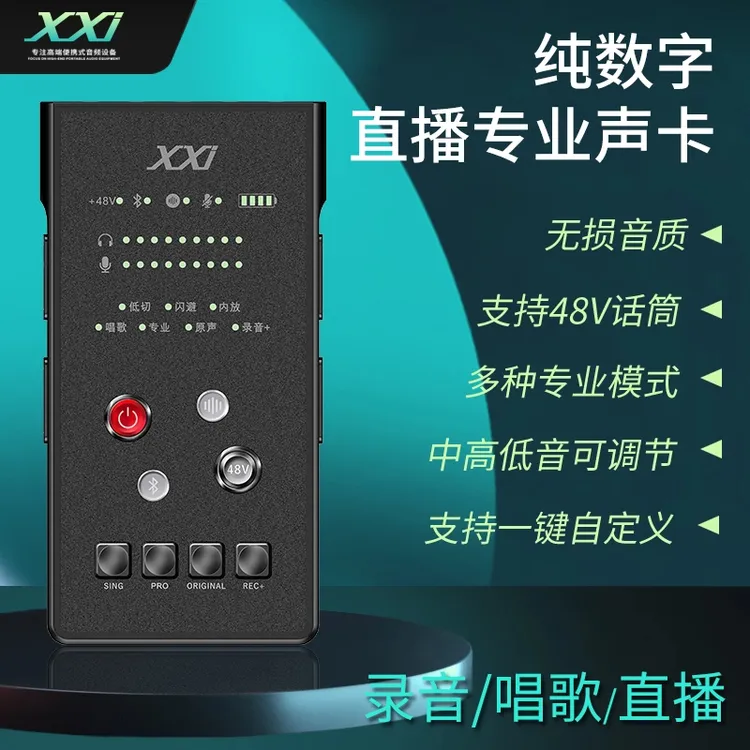 XXI-ID13声卡网红手持便携试室内户外k歌唱歌录音专业直播设备