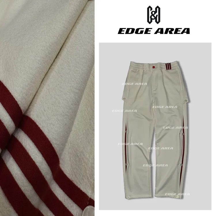 【EDGE AREA】品牌正品面料巴*家羊毛‘桑蚕丝’休闲裤拼接男888-10