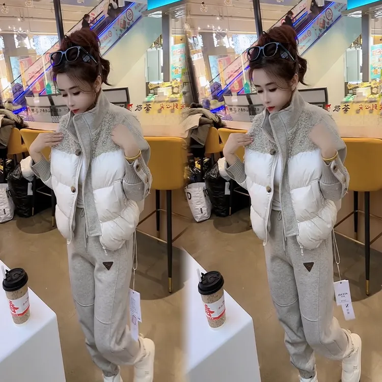 2025秋冬新款时尚显瘦气质网红高档套装女高级百搭宽松大码两件套