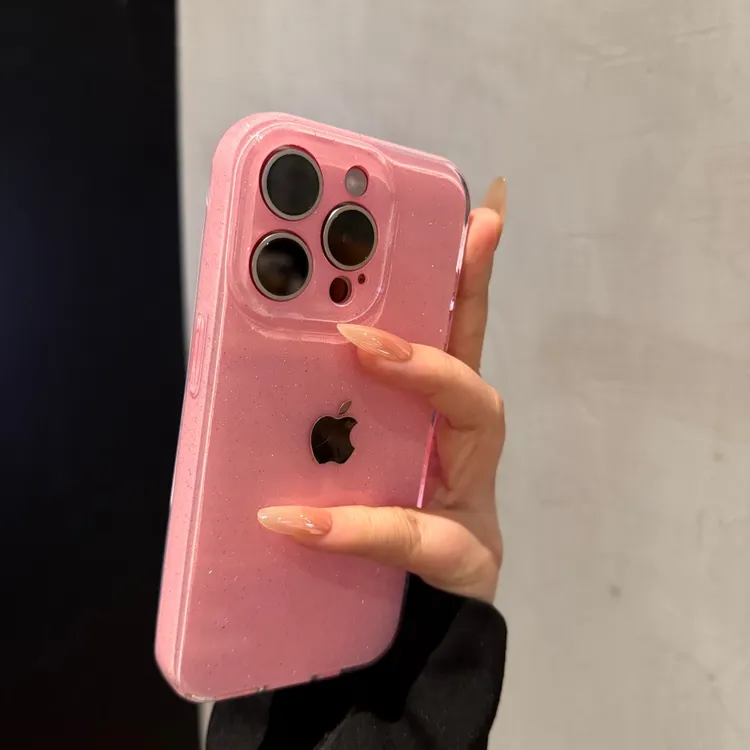 高级精孔闪粉适用苹果17ProMax手机壳新款iPhone16简约15时尚14女