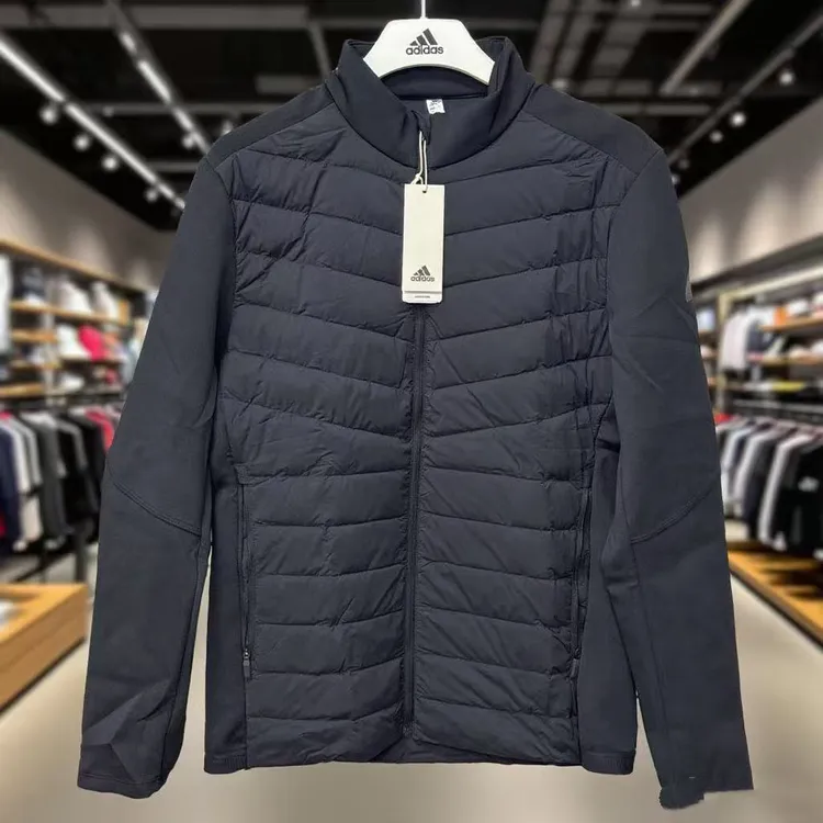 ADIDAS阿迪达斯正品纯色轻质保暖拉链长袖立领羽绒服 IW0786