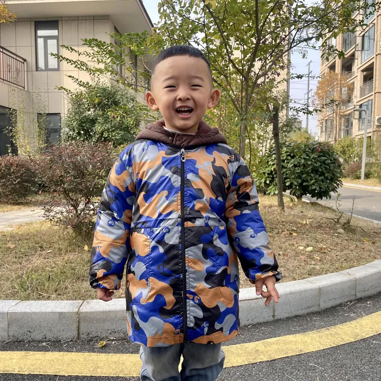 男孩冬季罩衣中大童卡通风中国风画画写作业吃饭防脏防水大袄罩衣