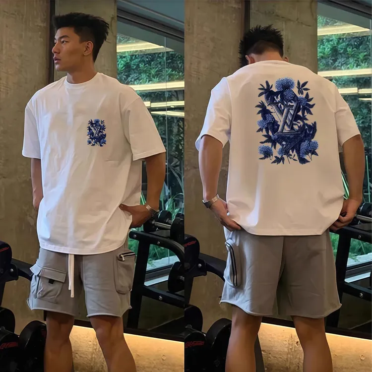 美式痞帅重磅纯棉短袖T恤青年男女款夏季ins潮牌男士宽松百搭上衣