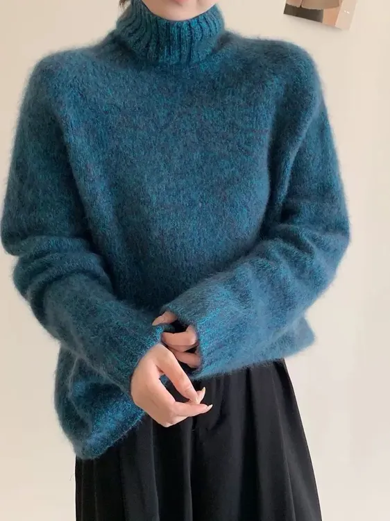 王菲款羊绒高领（澳洲进口Tasmanian纱线）100拉绒 六股花纱 羊毛衫