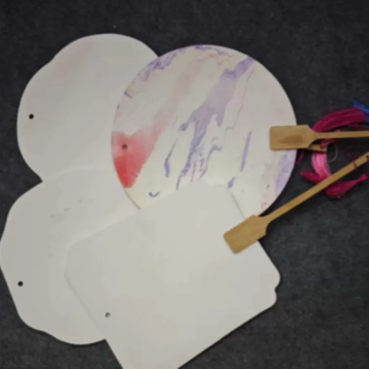 文创宣纸团扇空白扇面可手绘画来图定制适合DIY