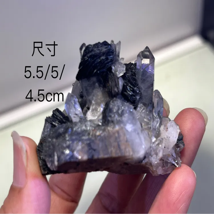 镜铁水晶原石矿物晶体学生教学标本家居摆件