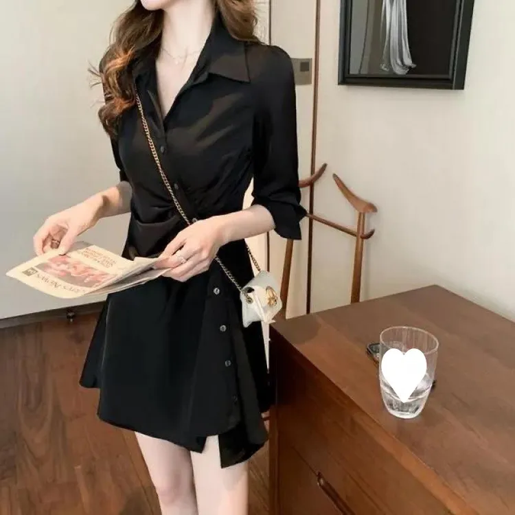 早春秋连衣裙女装春装2024年新款潮流欧货小个子气质爆款时尚百搭