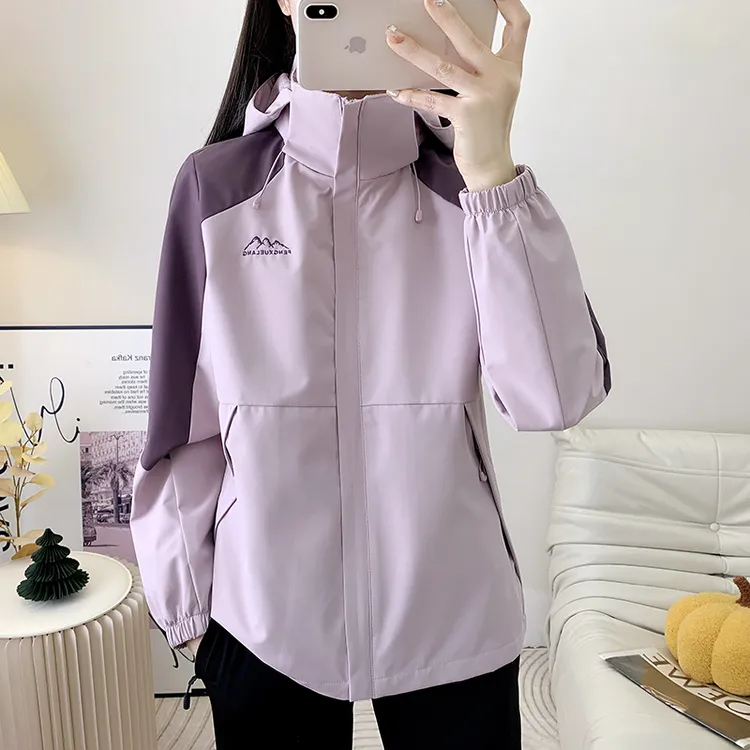 风雪狼正品春秋户外冲锋衣男女防风防水透气薄款登山运动休闲外套