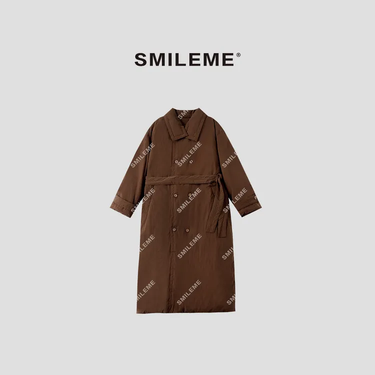 SMILEME【梅影映衣】冬季90白鸭绒加厚百搭长款羽绒服MA04125411