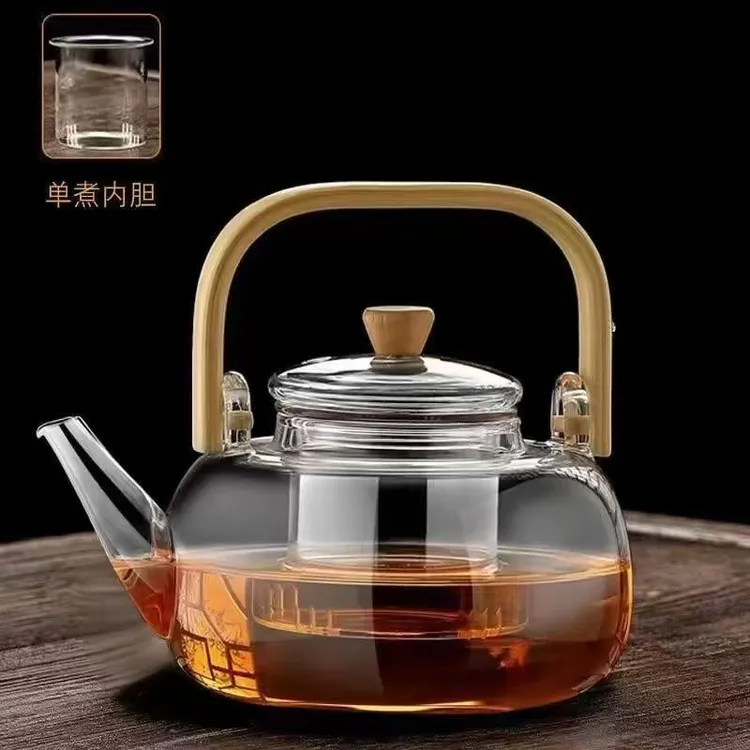 高硼硅玻璃煮茶壶烧水壶泡茶壶家用提梁壶
