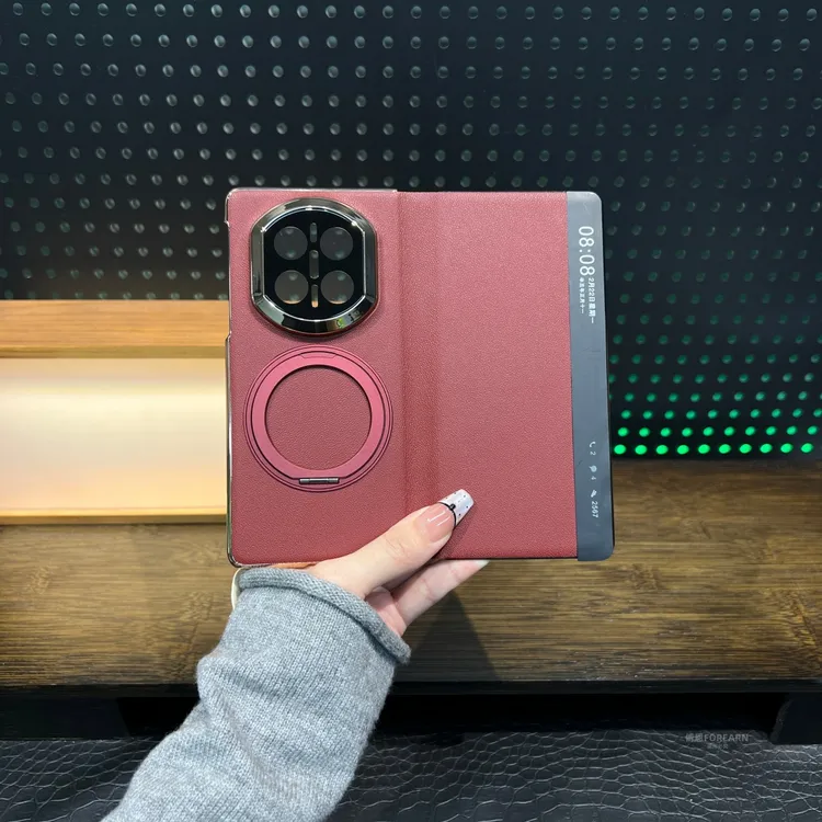 适用于华为matex7手机壳新款翻盖x7折叠屏旋转支架保护套磁吸真皮