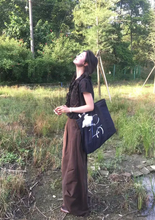 2025早秋新款冷感轻薄防晒荷叶边短袖衬衫女设计感上衣百搭阔腿裤