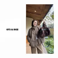 072 & RICE【北海道】亚麻+棉 秋冬休闲拉链长袖羽绒外套 A-32AYS01