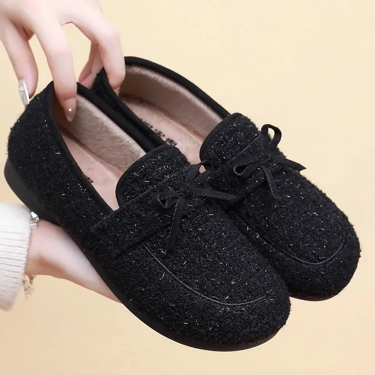 冬季老北京布鞋女棉鞋加绒保暖妈妈鞋中老年人软底防滑女士休闲鞋