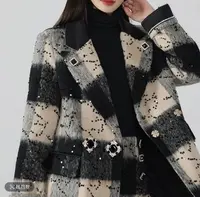 轻奢定制法式印花复古中长款显瘦洋气