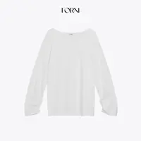 FORNI  斜肩刺绣卫衣