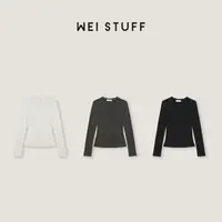 WEI STUFF  “哈梭水洗” 100棉三色长袖背背佳哈梭水洗T恤 10121