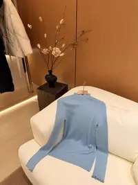 颖颖家#冬季暖阳半高领含羊毛打底衫