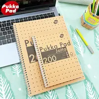 Pukka Pada4笔记本大学生专用线条美式线圈本工作记录牛皮纸封面