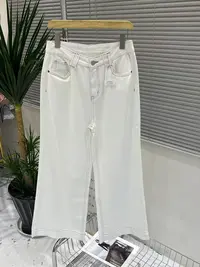 门店款！春秋高品质巨藏肉韩版休闲百搭长裤阔腿奶奶裤宽松牛仔裤