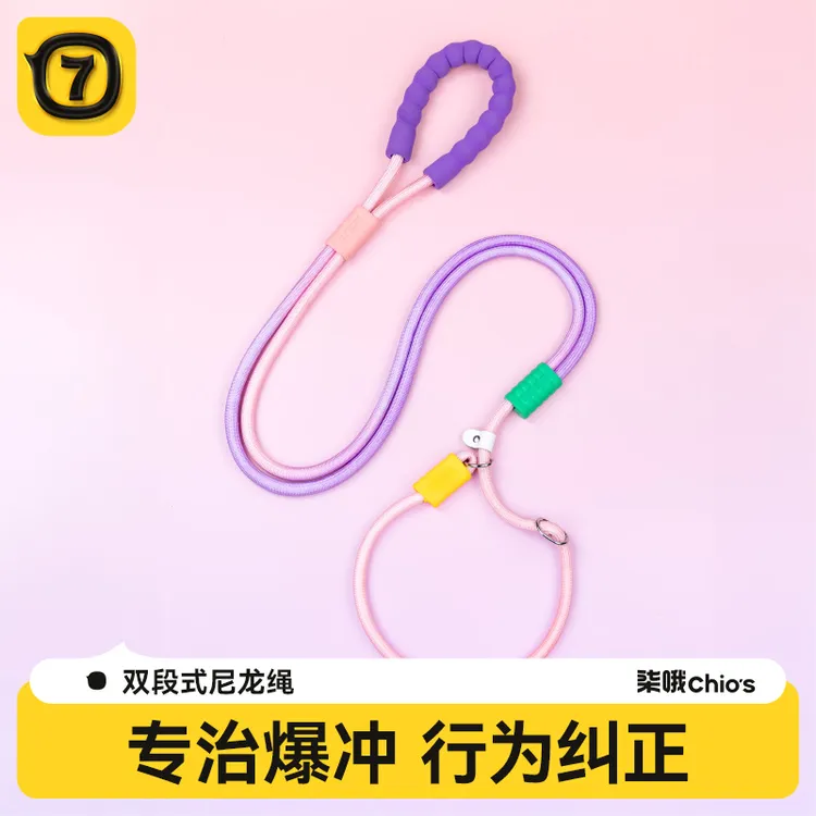 狗狗牵引绳防爆冲p绳中小型犬防挣脱P链大型犬拴狗绳套脖遛狗神器