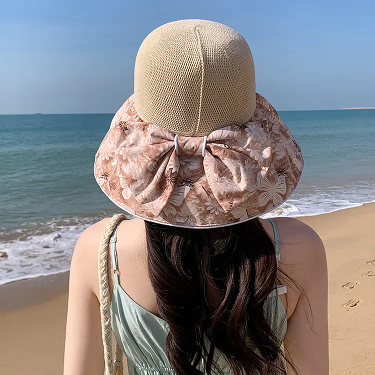 买一赠一夏季女时尚渔夫帽大檐海边度假防紫外线遮阳太阳帽韩版潮