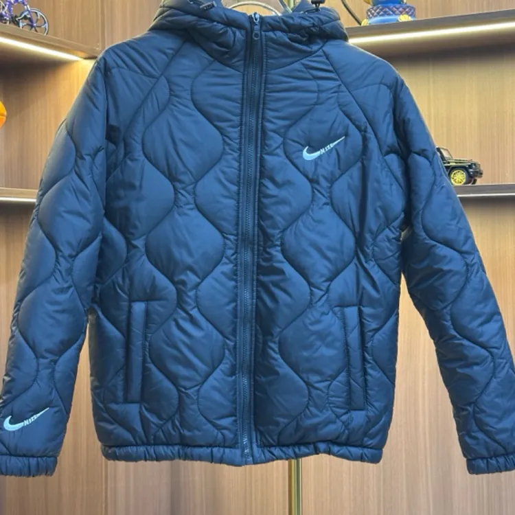 冬季新款连帽扎格薄棉时尚百搭休闲二棉棉服男款外套