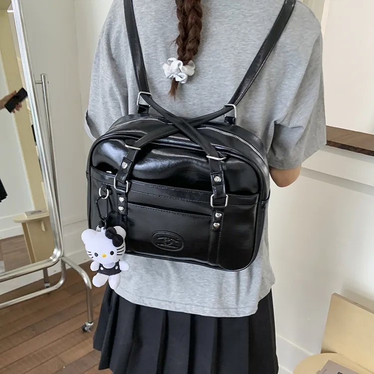 包包2025新款流行女士手提包学院风双肩单肩包多功能女包1521