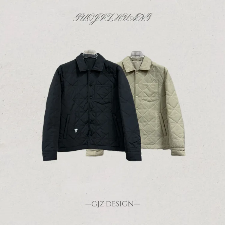 【国际装-蜜蜂翻领】秋冬新款男士翻领蜜蜂刺绣棉服