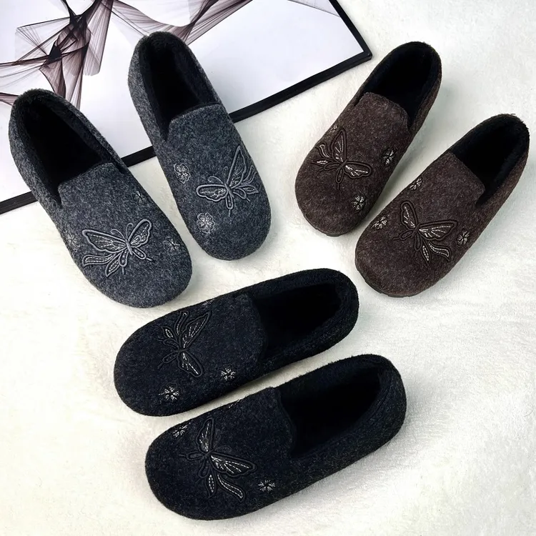 2025冬季韩版女款豆豆棉鞋加绒加厚妈妈棉靴保暖防滑平底软底女靴