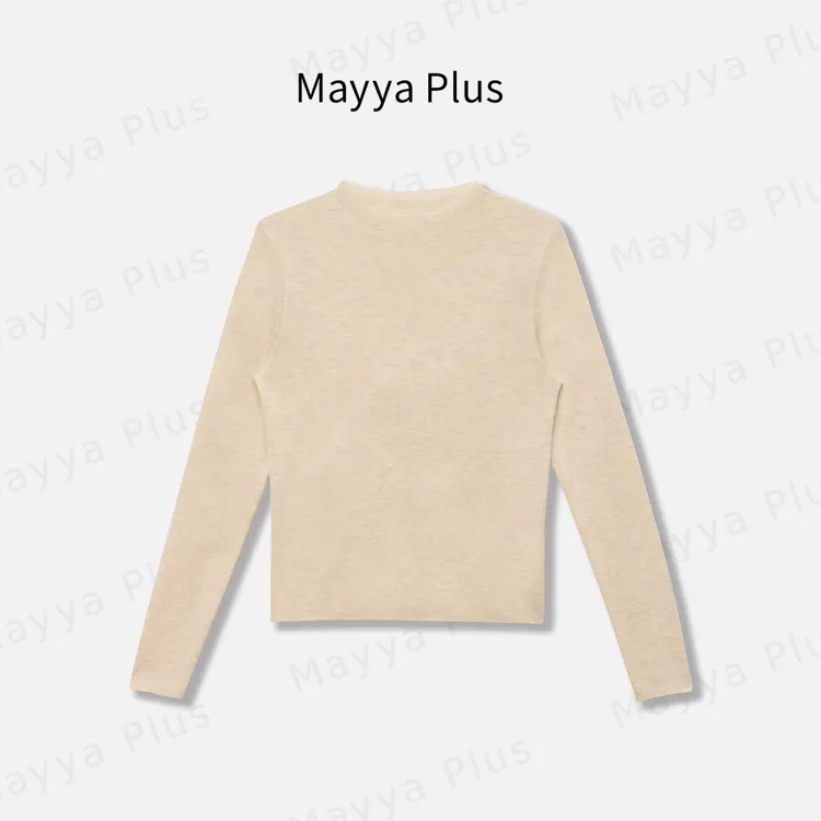 【暖心】Mayya Plus麦芽定制气质针织打底衫修身内搭上衣女32536935