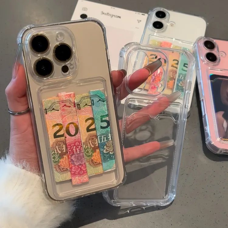 BANCA透明卡包适用iPhone16ProMax苹果15手机壳14气囊防摔13/12软