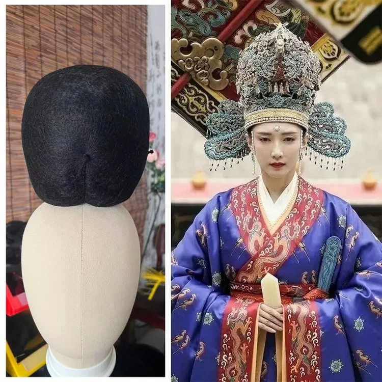 明制凤冠婚礼假发包古风新娘造型头顶发包可随意揉捏垫发包发球