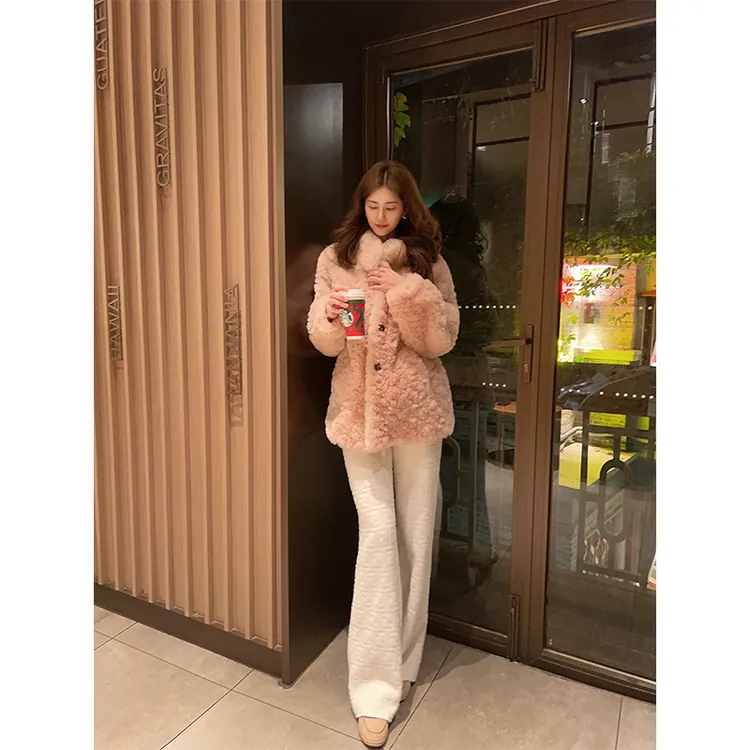 【裤长106】CHENMAN·韩系白色高腰裤子女高级感秋冬厚款垂感阔腿裤