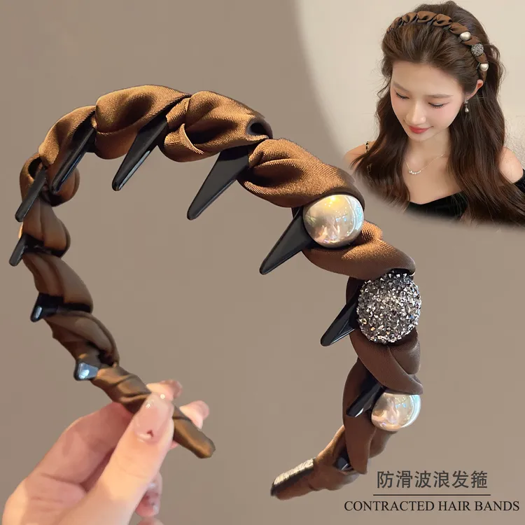 高级感珍珠发箍女2025新款轻奢高颅顶洗脸专用头箍压发卡发捆头饰