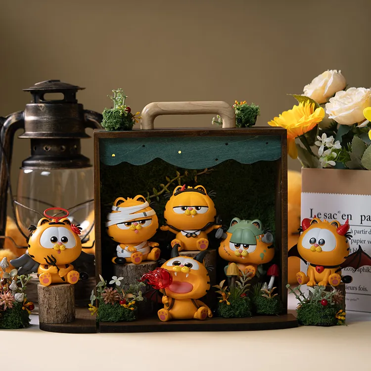 【正版授权】加菲猫家族变装派对手办盲盒桌面潮流摆件加菲猫盲盒