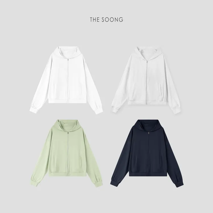 THESOONG|’清凉糖空调小薄卫衣"经典舒适肌理感连帽卫衣HBWT6611