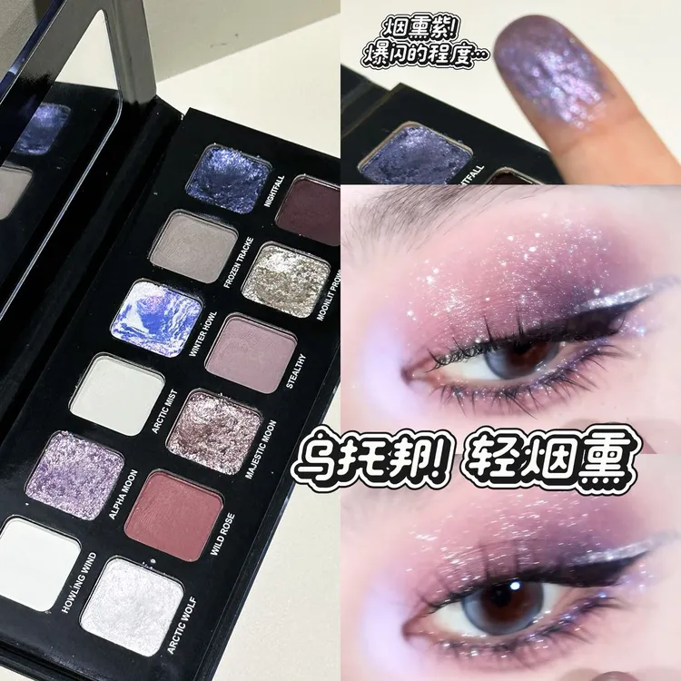 极地雾海珍珠~12色眼影盘狼月雪月烟熏哑光珠光碎闪自然裸妆素颜