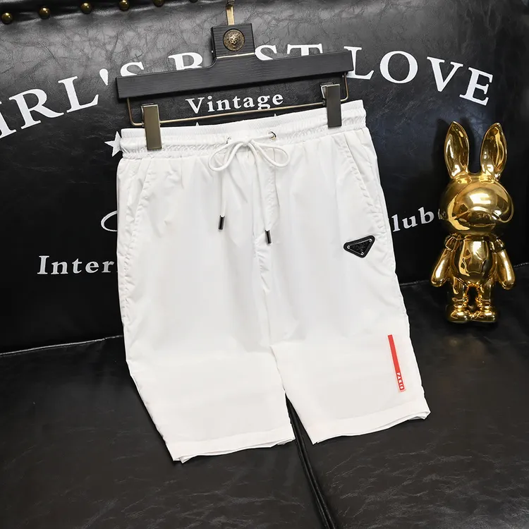 那因波勒男士轻奢休闲短裤夏时尚速干宽松五分裤松紧腰系带沙滩裤