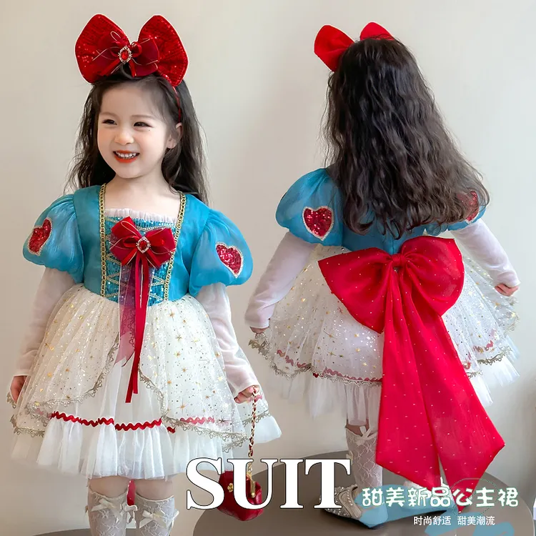 女童洛丽塔公主裙2025春装新款儿童连衣裙子洋气女孩白雪蓬蓬纱裙
