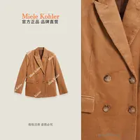 秋季新款设计感纯色翻领西装外套女款MKKQ67531【澳门小源同款】