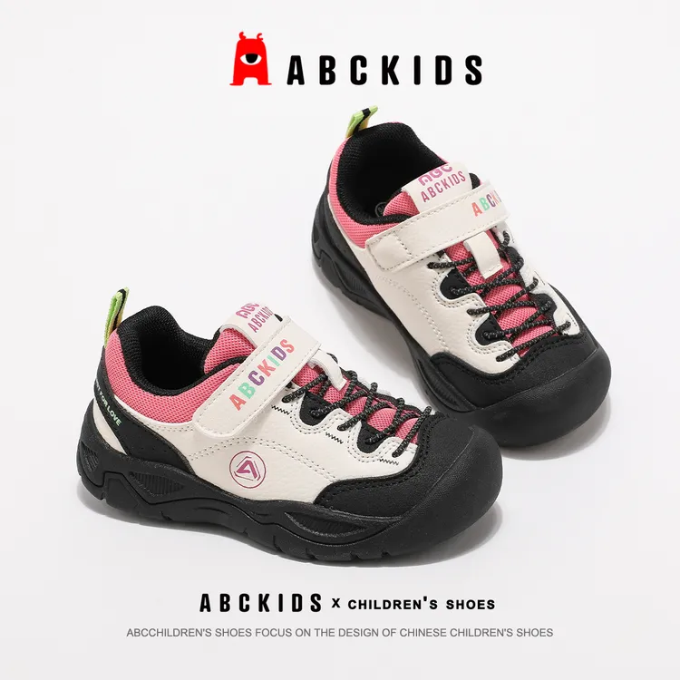 abckids童鞋女童2025秋季新款户外鞋子儿童运动鞋小童软底学步鞋