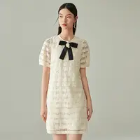 【尚雅专属】MOFAN摩凡秋新款米色连衣裙MBL453141