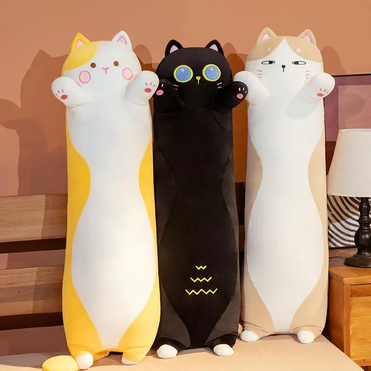 猫咪玩偶抱枕女生睡觉毛绒玩具公仔柔软抱睡长条枕夹腿大娃娃大号